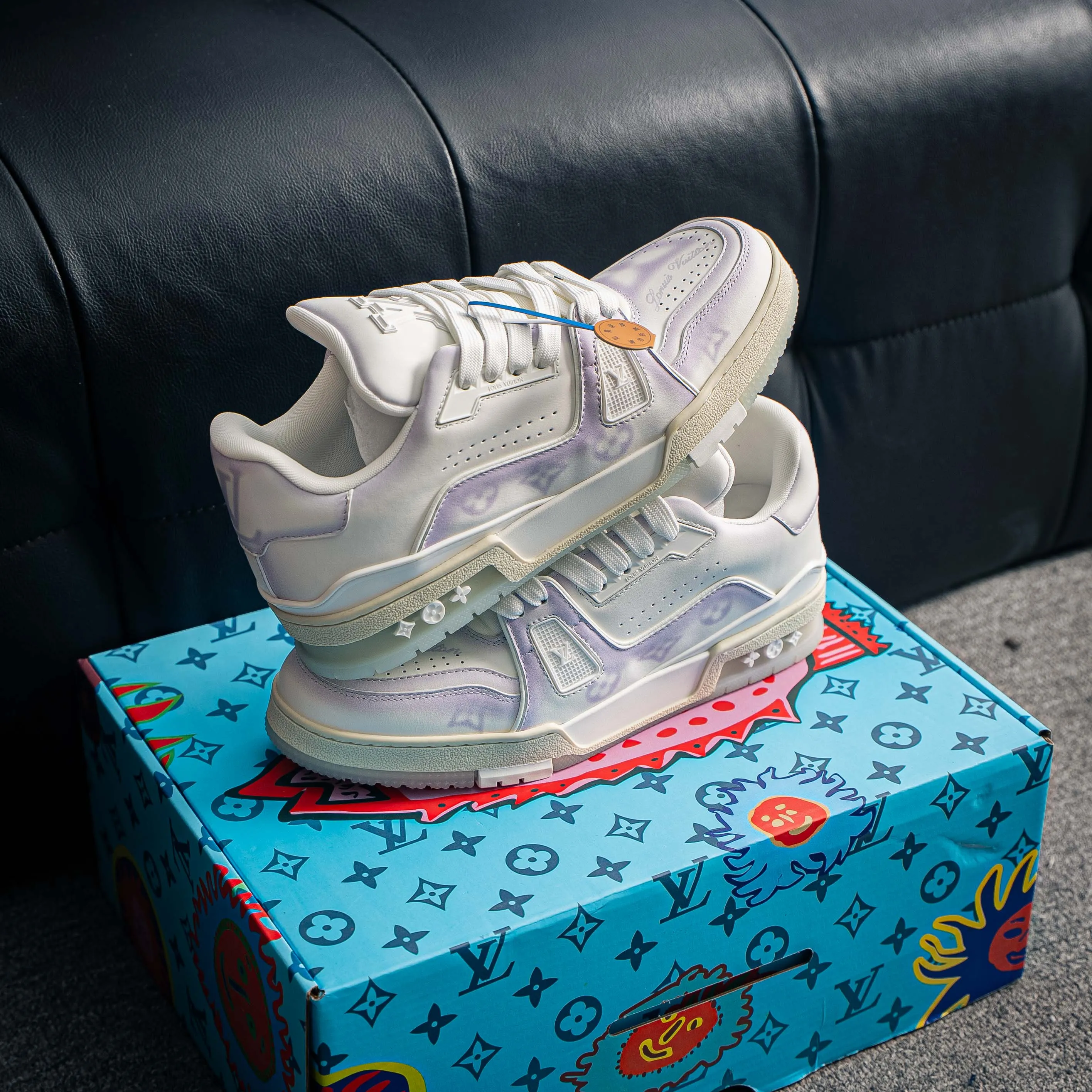 【YS 】 Louis Vuitton LV Trainer Blue ✦ ， ✦ White ， ✦ Lace-Up ，